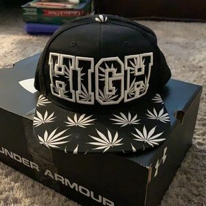 Black & White “High” Flat Bill Hat